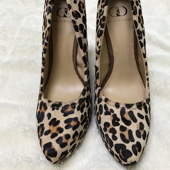 New Leopard Calf Hair Kelsi Dagger Platforms - Picture 4 of 8
